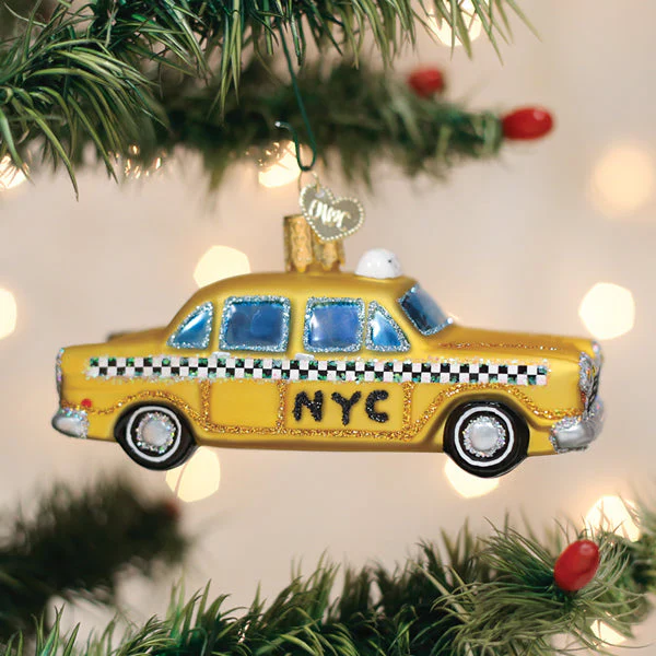 NYC Taxi Ornament, 4.25"