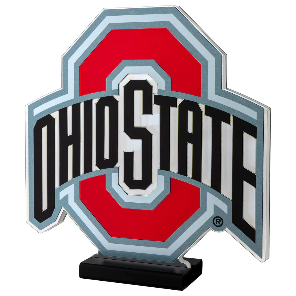 Ohio State Buckeyes LED Infinity Logo Light, Acrylic, w/UL Plug, 12" - Image 3
