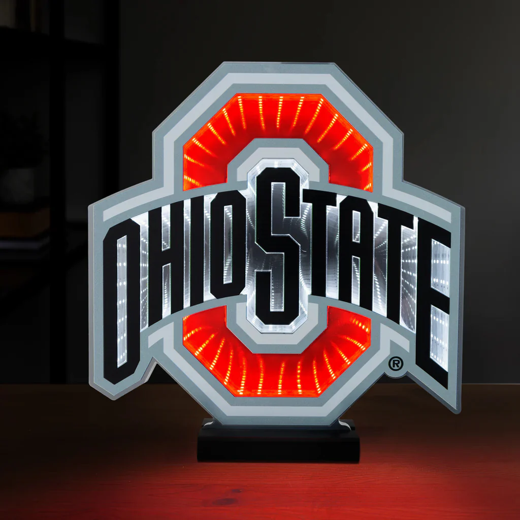 Ohio State Buckeyes LED Infinity Logo Light, Acrylic, w/UL Plug, 12" - Image 4