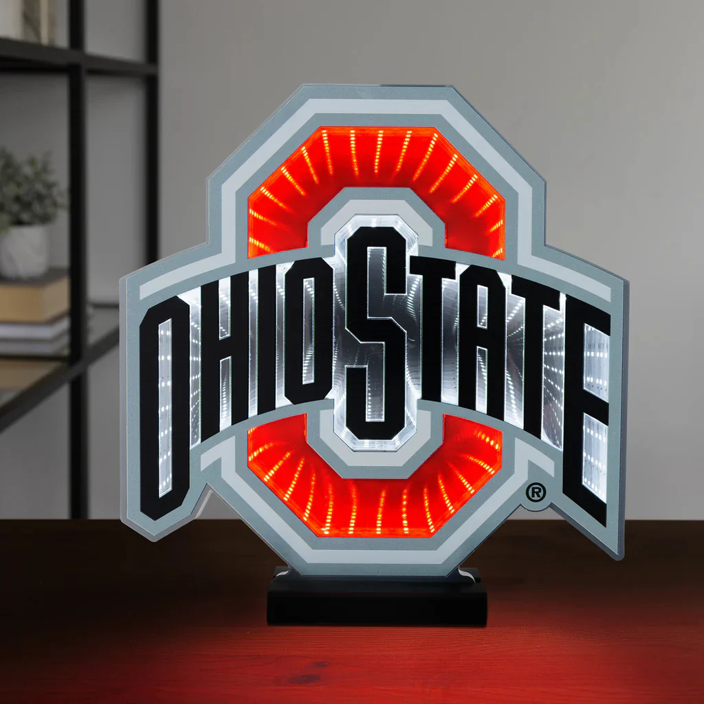 Ohio State Buckeyes LED Infinity Logo Light, Acrylic, w/UL Plug, 12" - Image 5