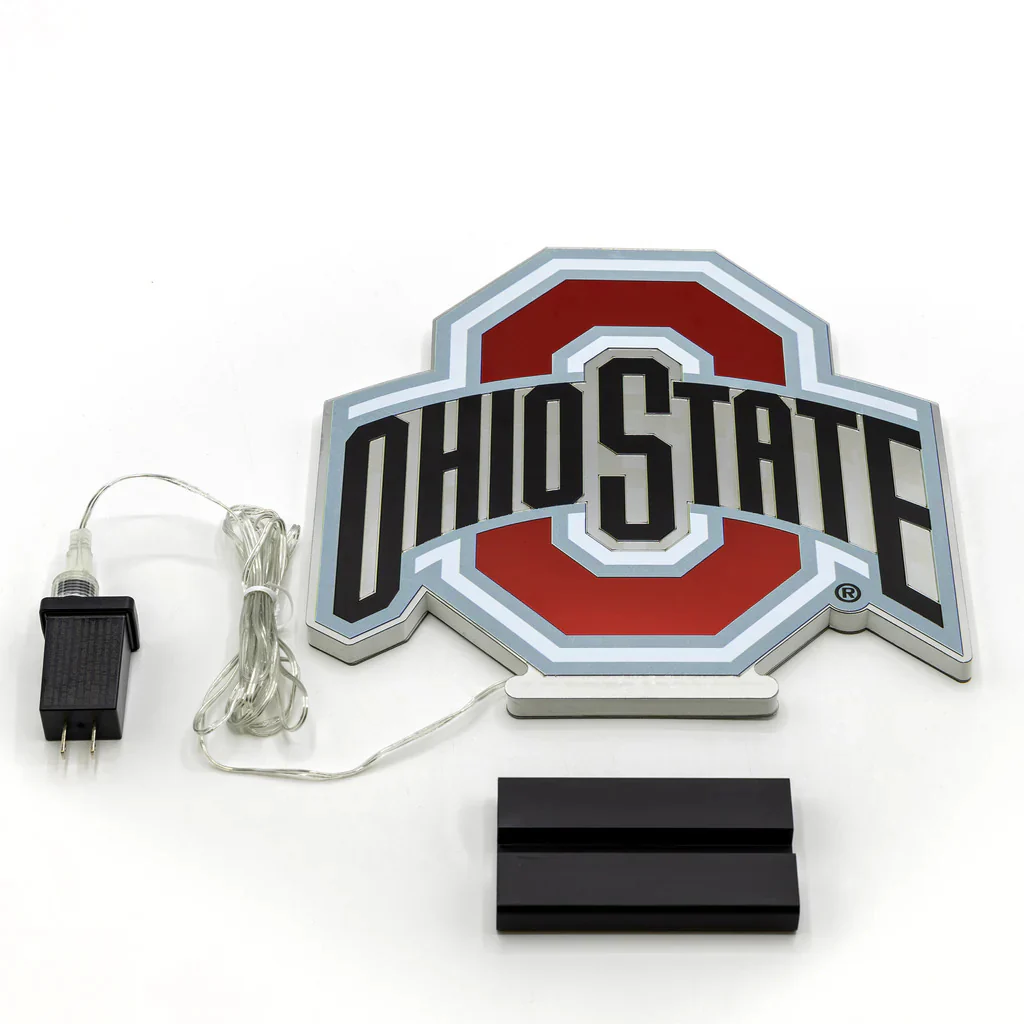 Ohio State Buckeyes LED Infinity Logo Light, Acrylic, w/UL Plug, 12" - Image 6