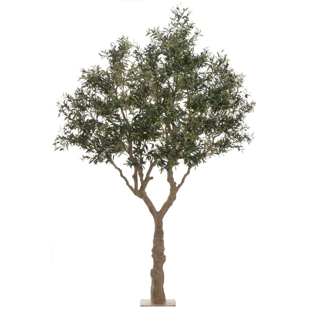 Olive Tree W/ Olives in Metal Stand, 118" (Green)