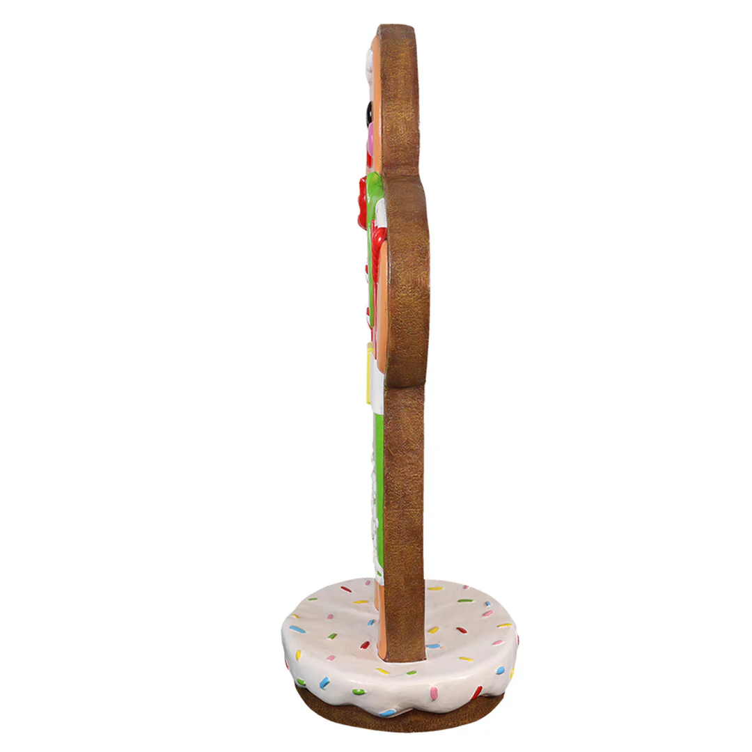 Large Fiberglass Oliver the Gingerbreadman Figure, 71" - Image 3