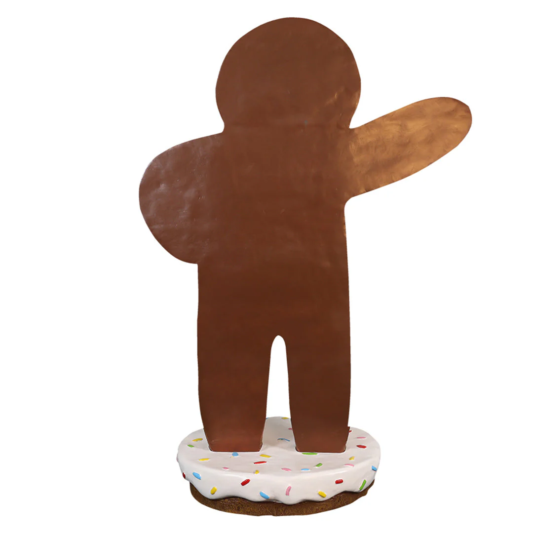 Large Fiberglass Oliver the Gingerbreadman Figure, 71" - Image 4
