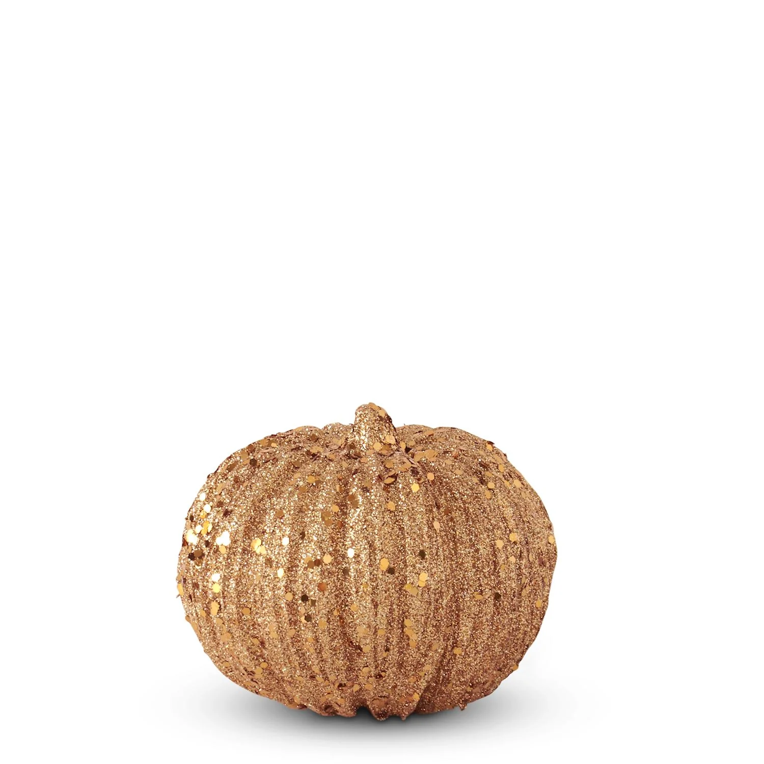 Orange Glitter & Sequin Pumpkin, 4"