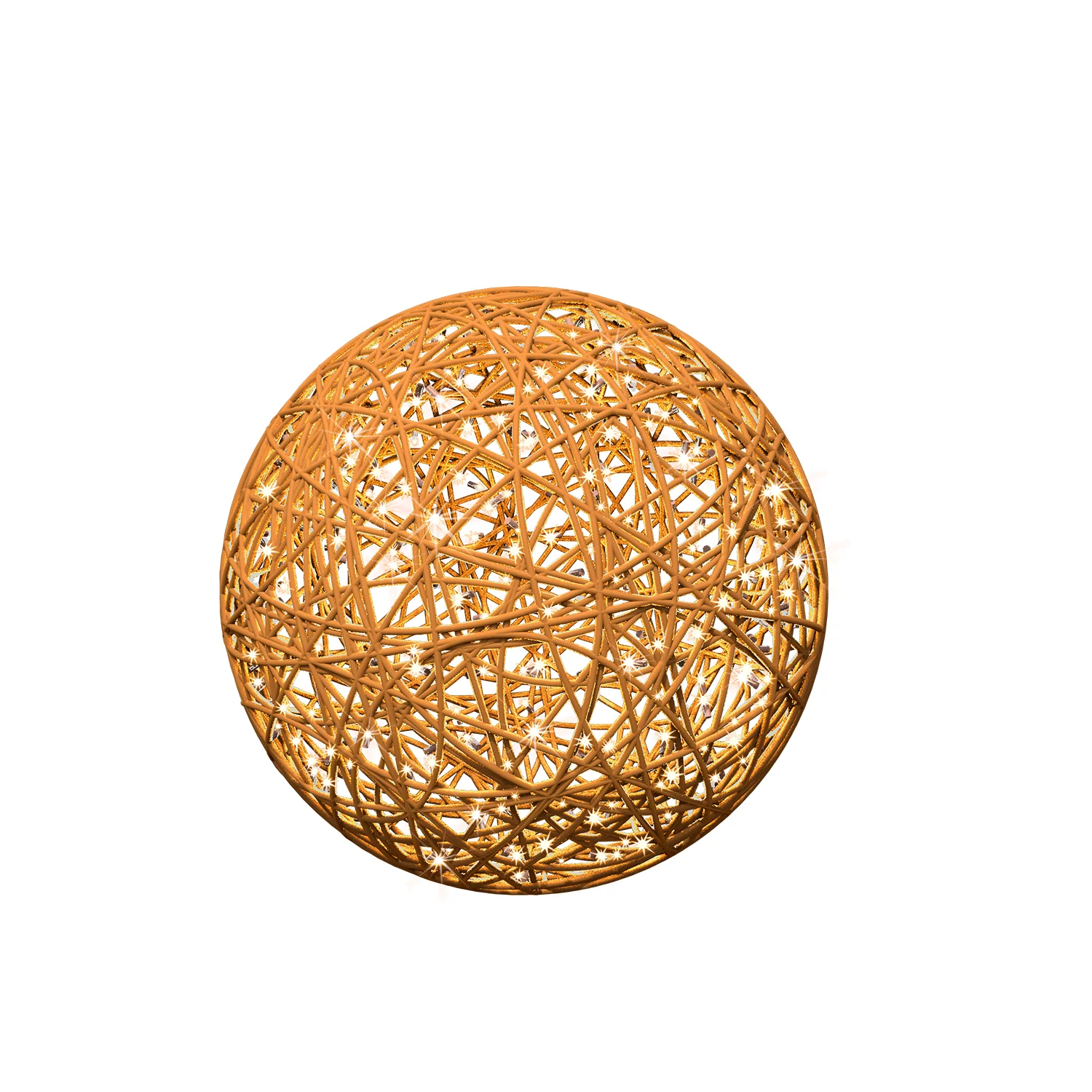 Organic 3D Lit Orange Ball, 24"