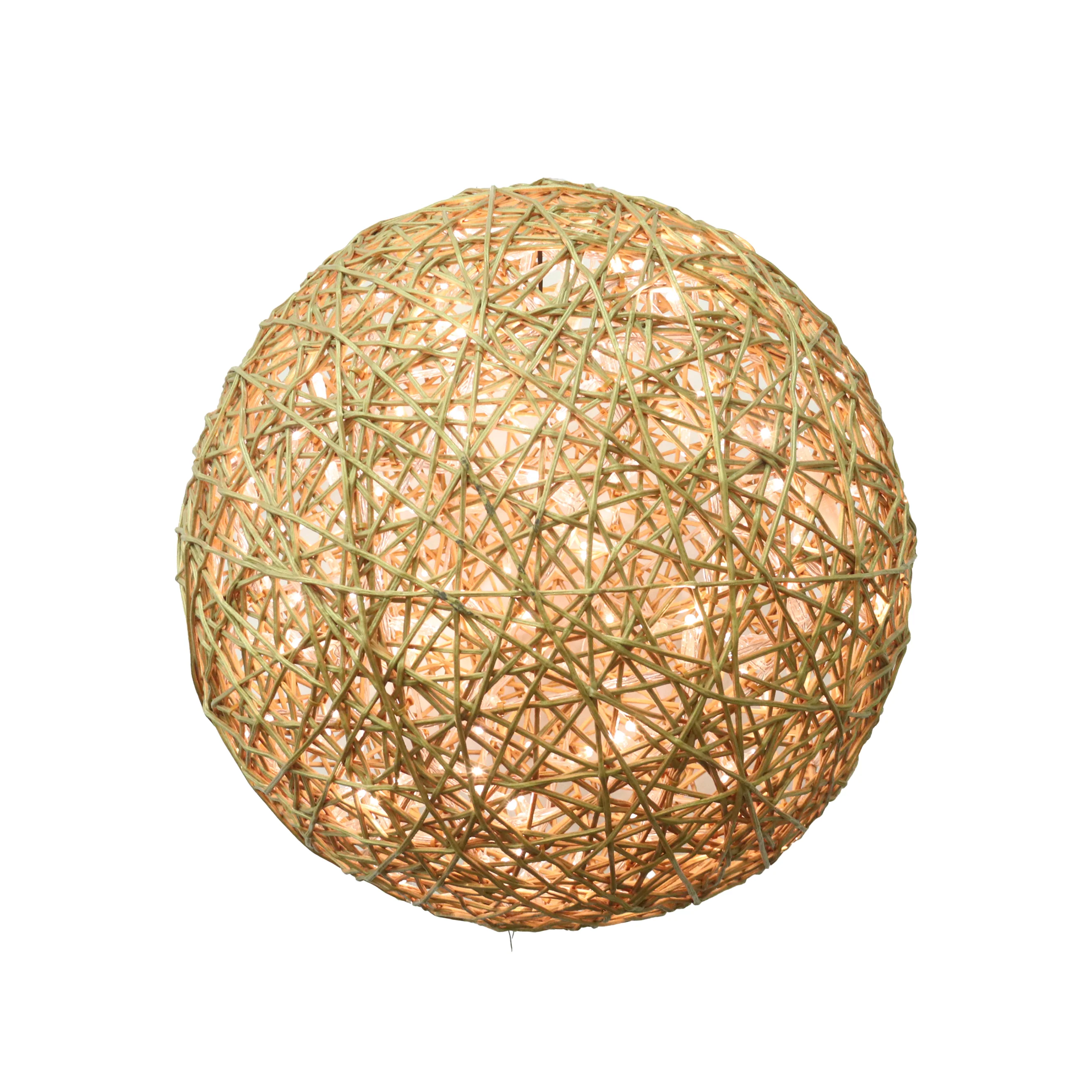 Organic 3D Lit Brilliant Gold Ball, 31" (Warm White LED)