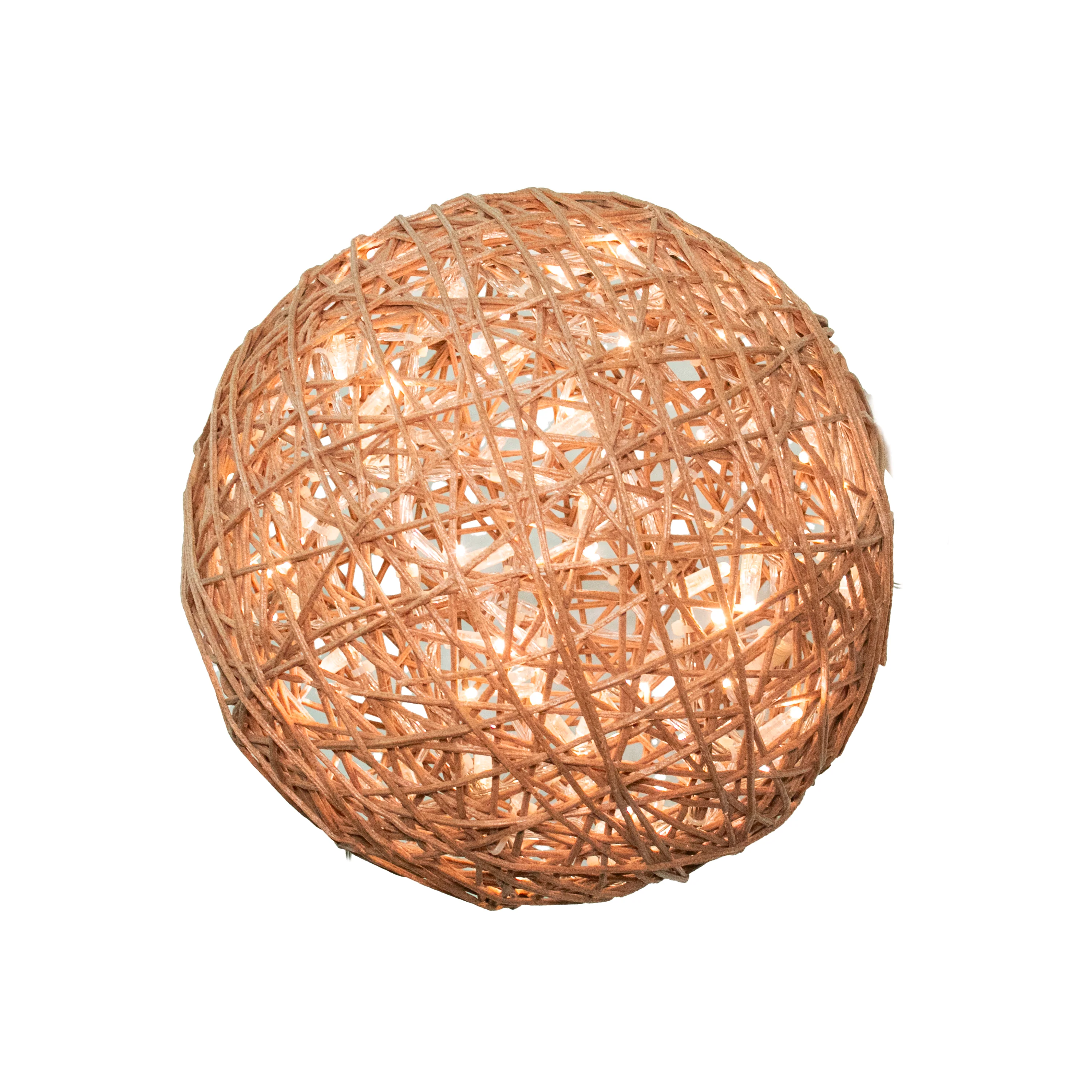 Organic 3D Lit Brown Ball, 31" (Warm White LED)