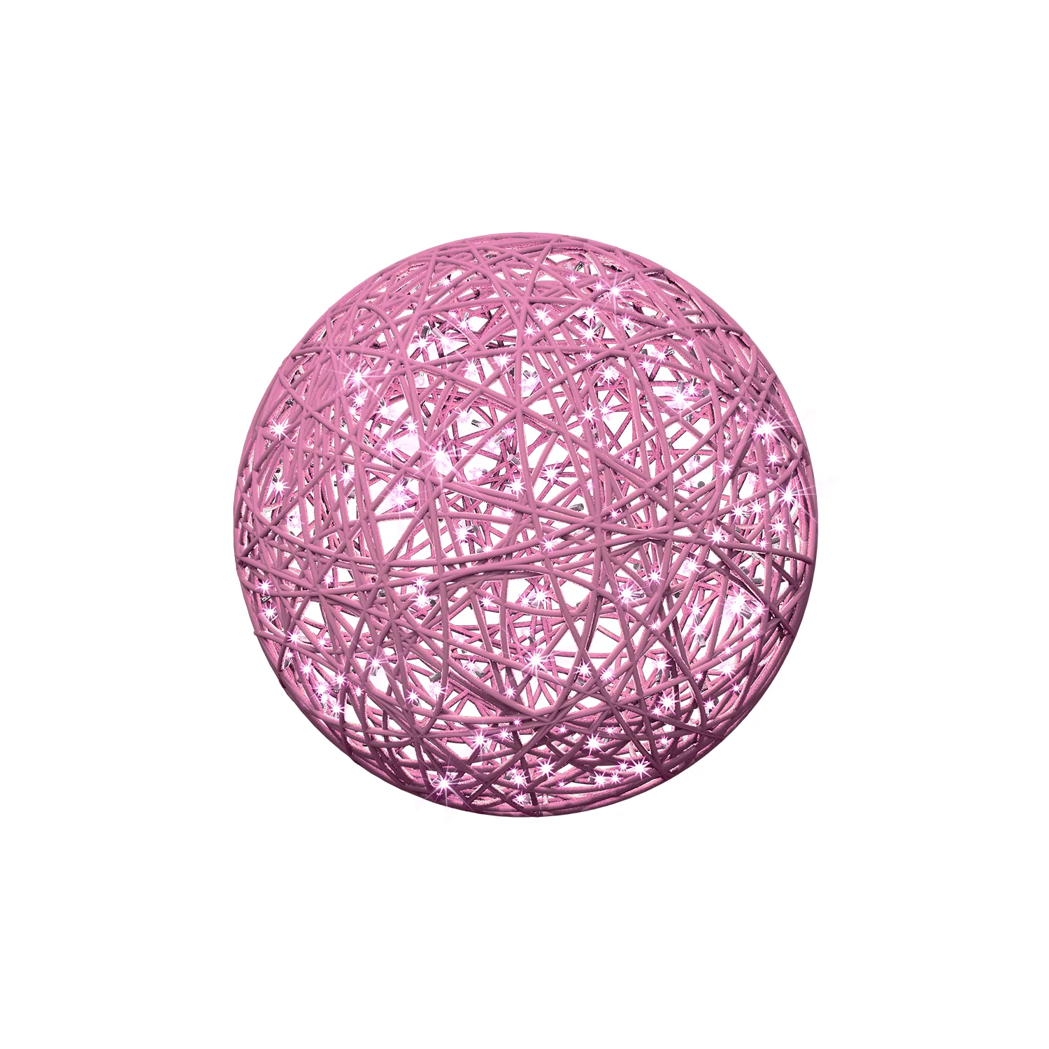 Organic 3D Lit Pastel Pink Ball, 31"