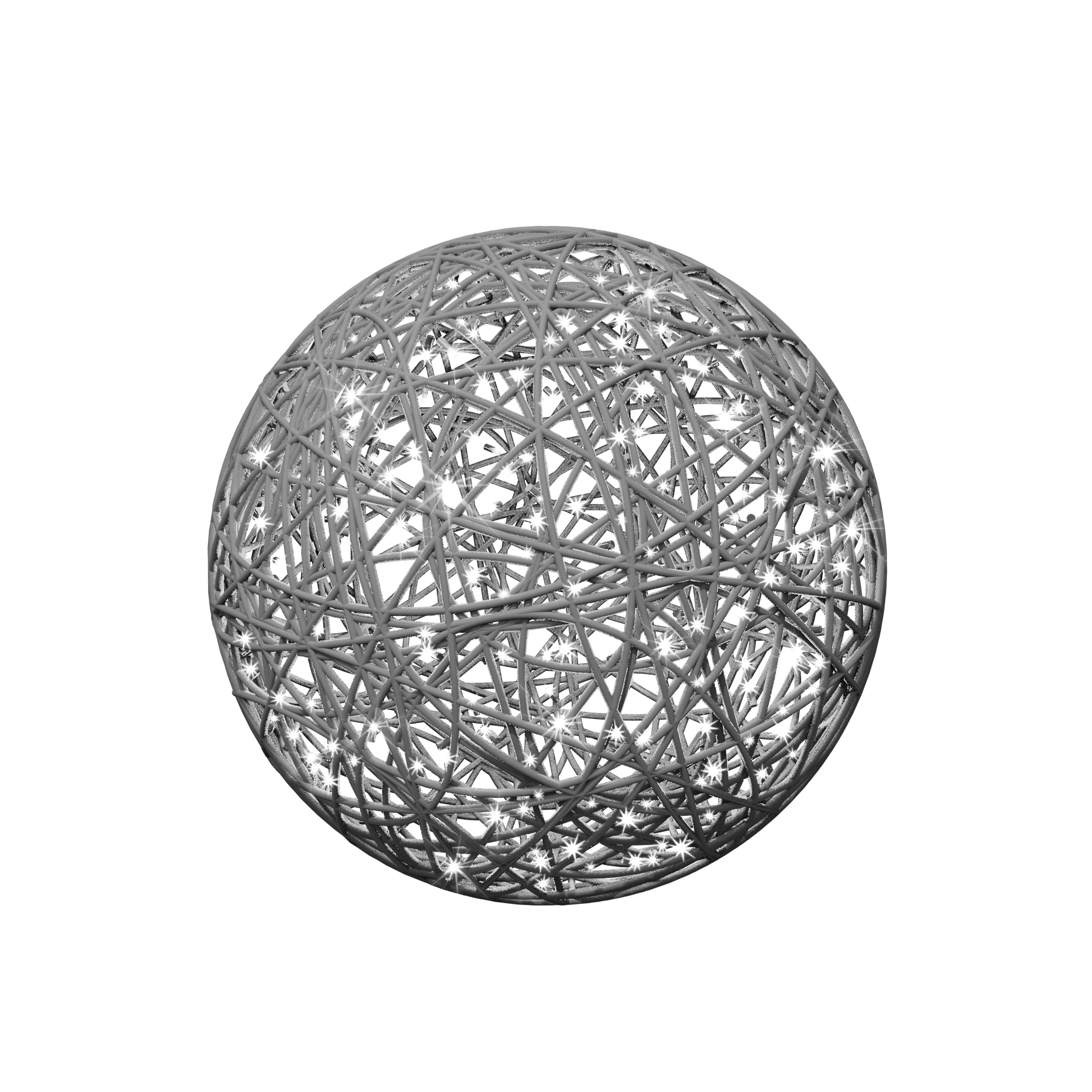 Organic 3D Lit Grey Ball, 15.7" (Cool White LED)