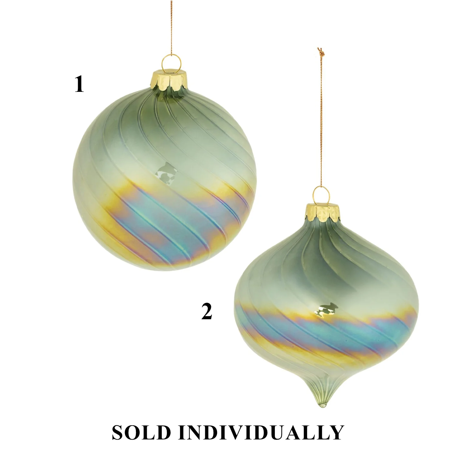 Glass Ornament, 4.5" (2 styles - sold individually)