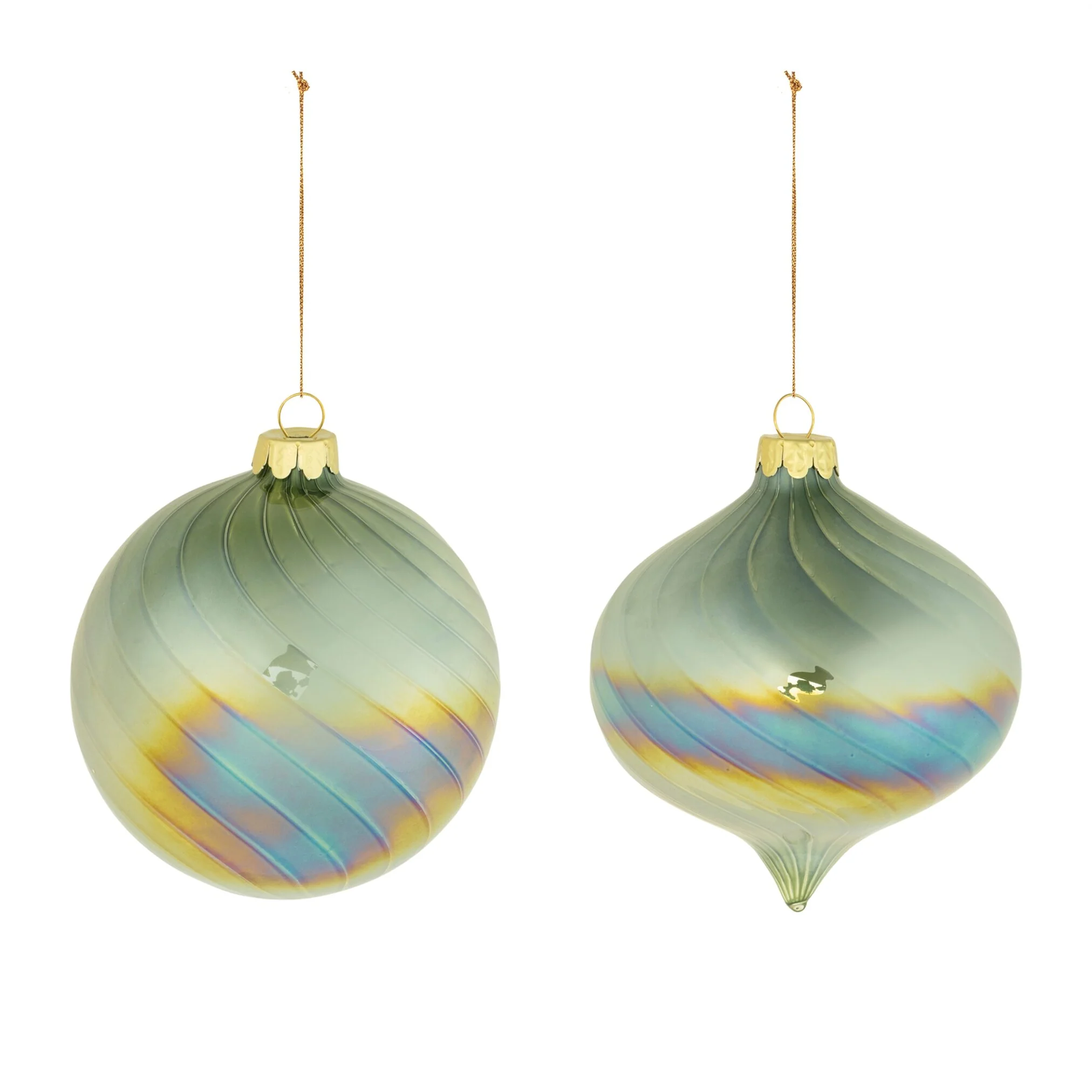 Glass Ornament, 4.5" (2 styles - sold individually) - Image 2