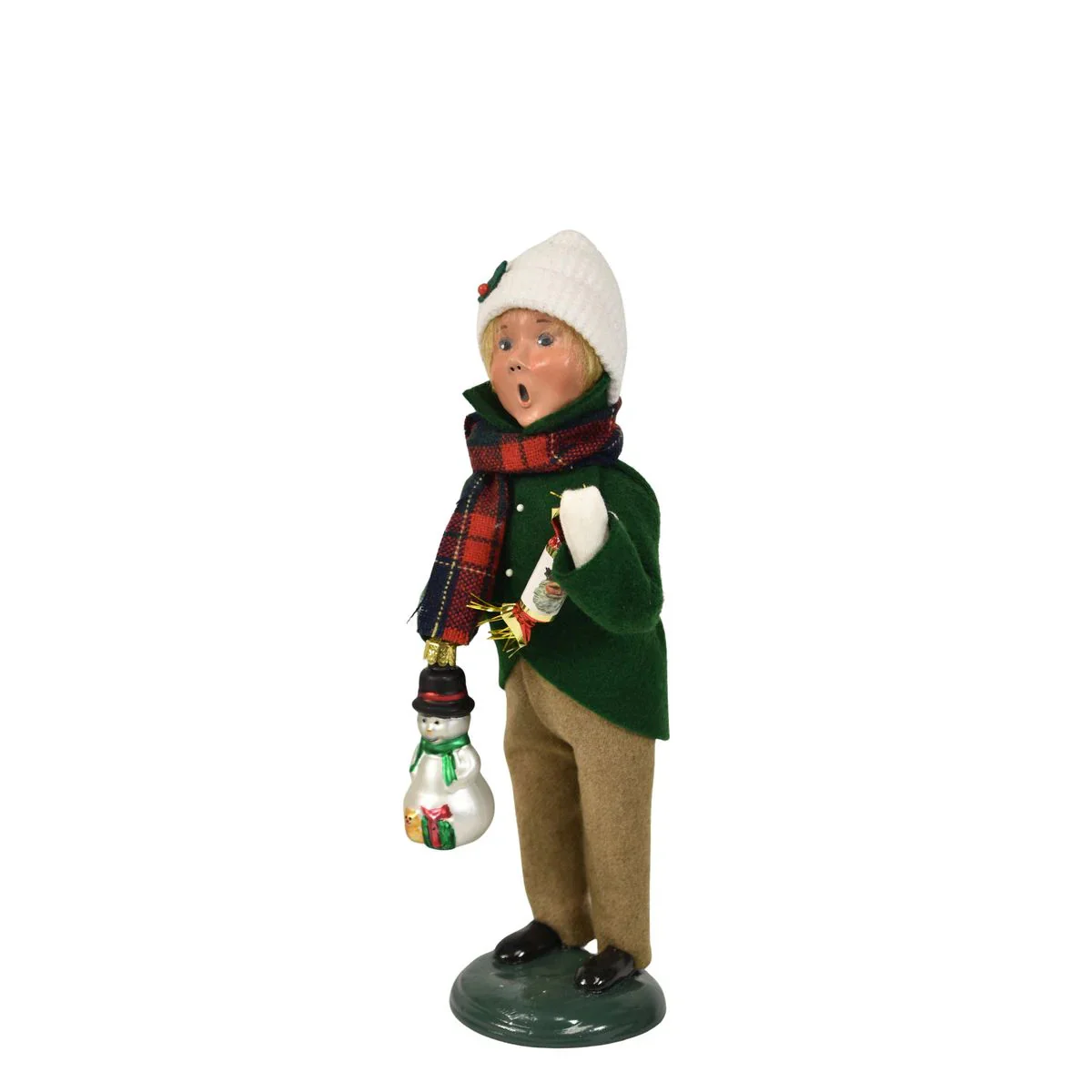 Ornament Family Boy Caroler Figurine, 10" - Image 6