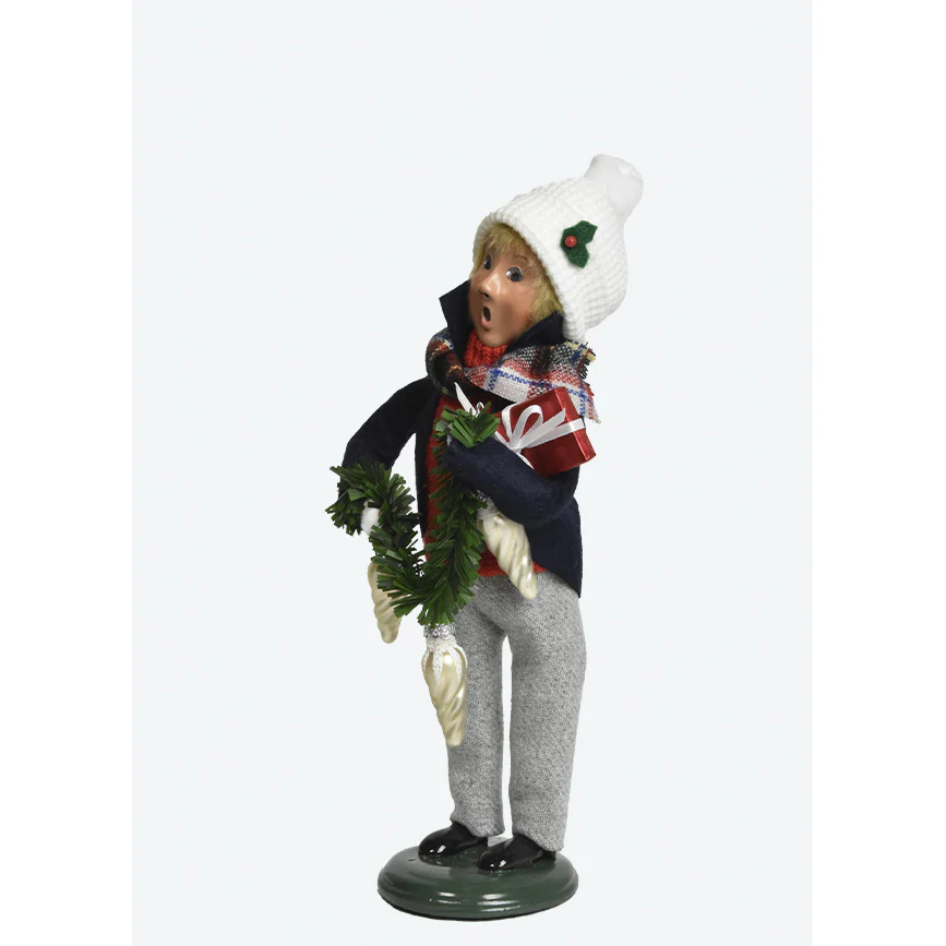 Ornament Family Boy Caroler Figurine, 10" - Image 2