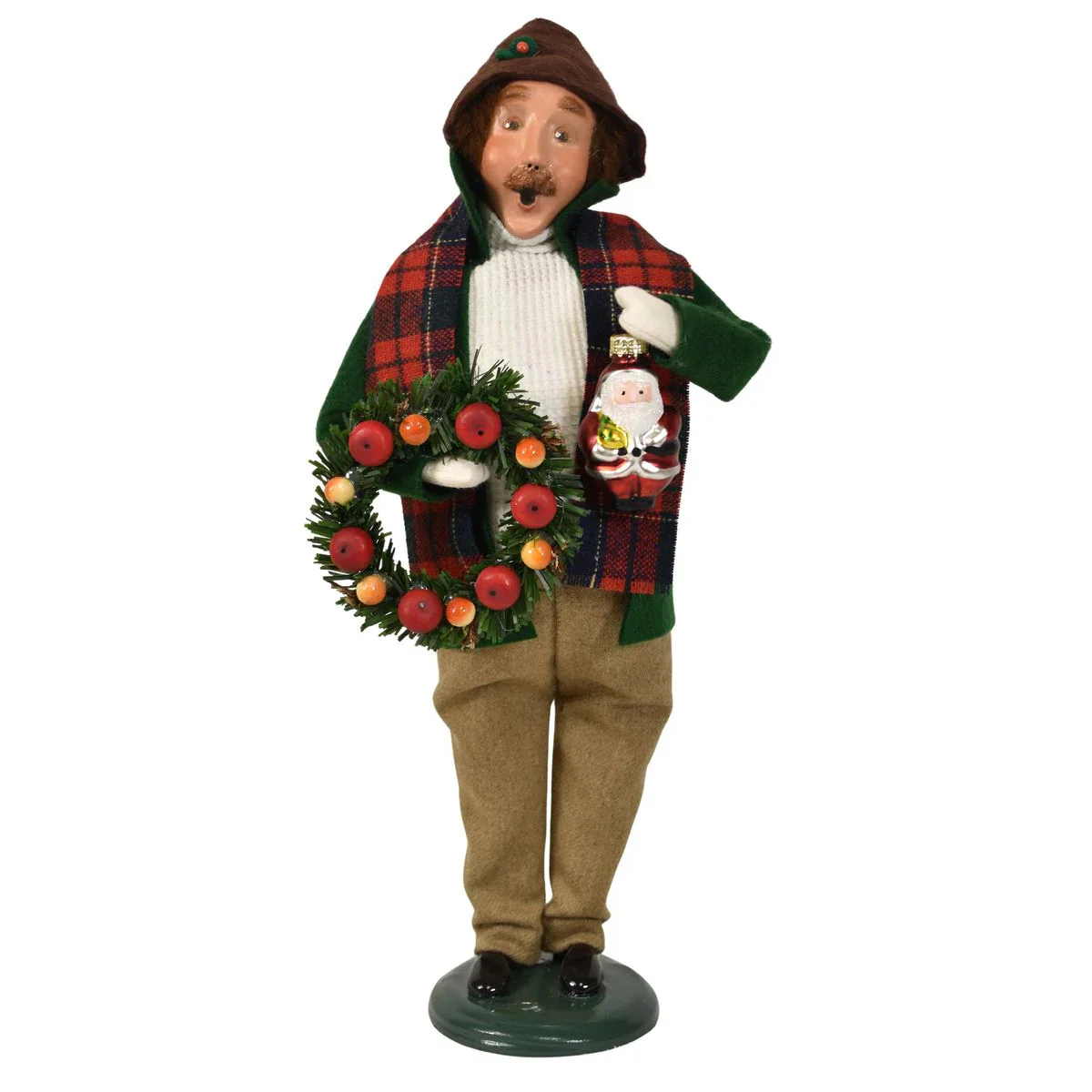 Ornament Family Man Caroler Figurine, 13"