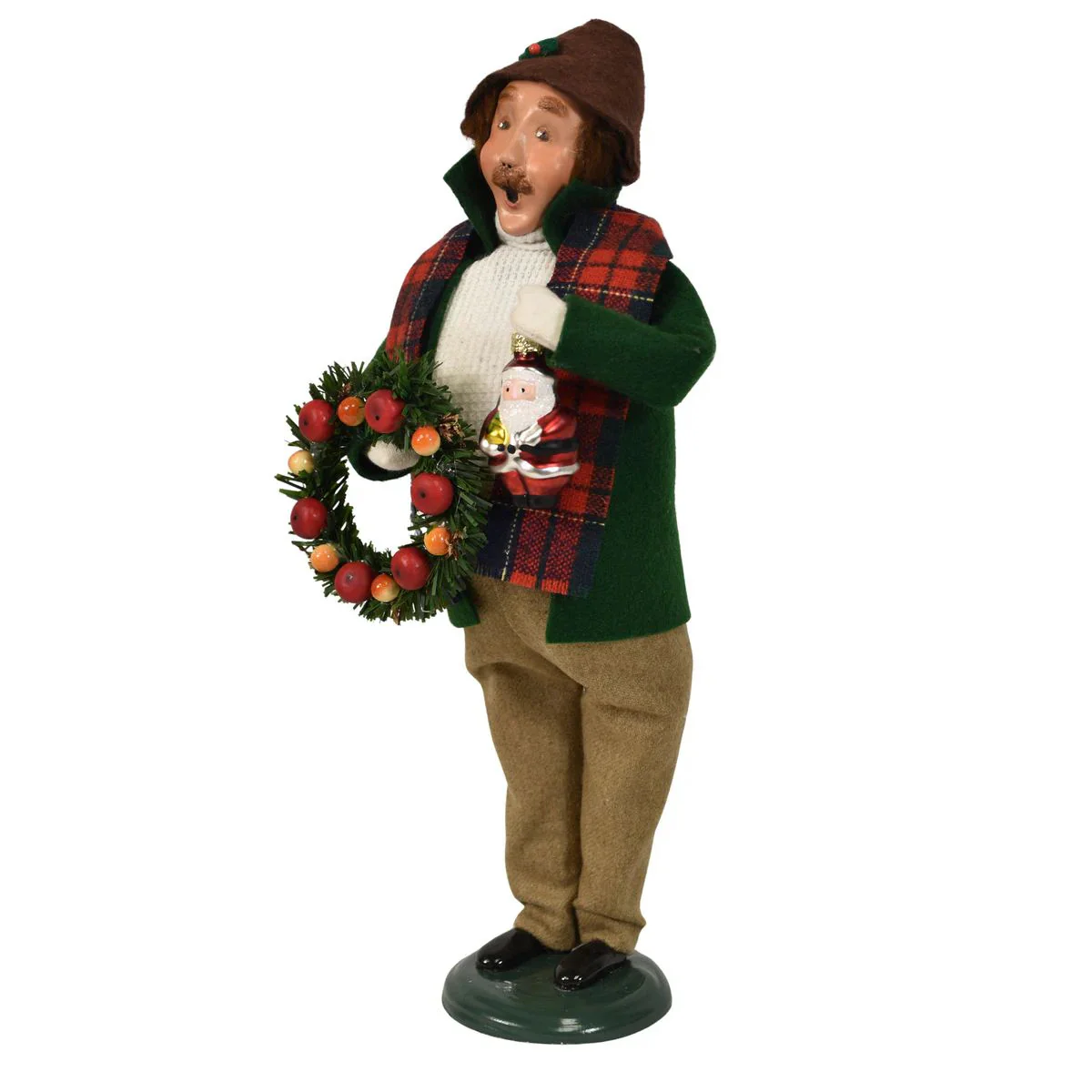 Ornament Family Man Caroler Figurine, 13" - Image 5