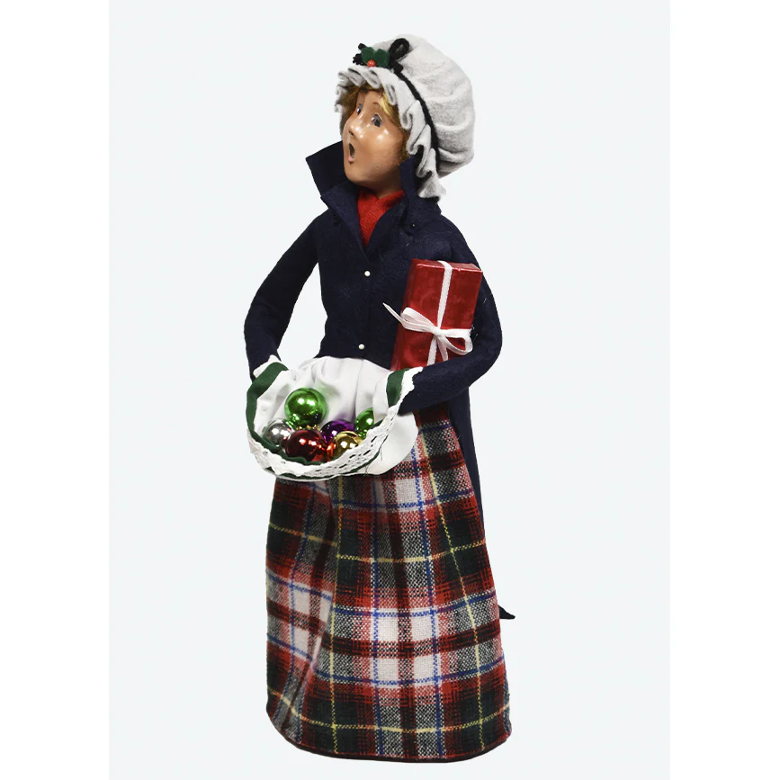 Ornament Family Woman Caroler Figurine, 13" - Image 2