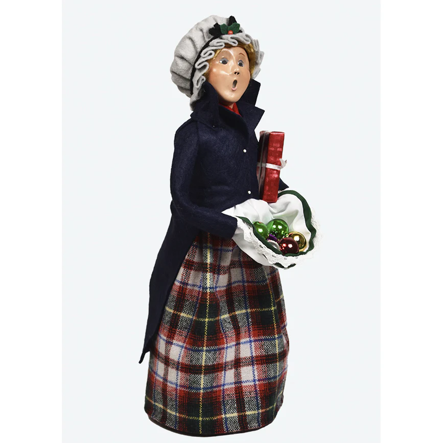 Ornament Family Woman Caroler Figurine, 13" - Image 4