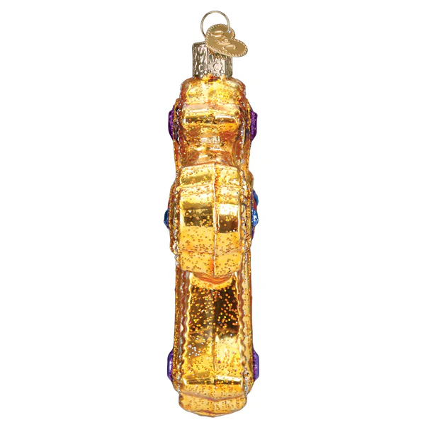 Ornate Jeweled Cross Glass Ornament - Image 3
