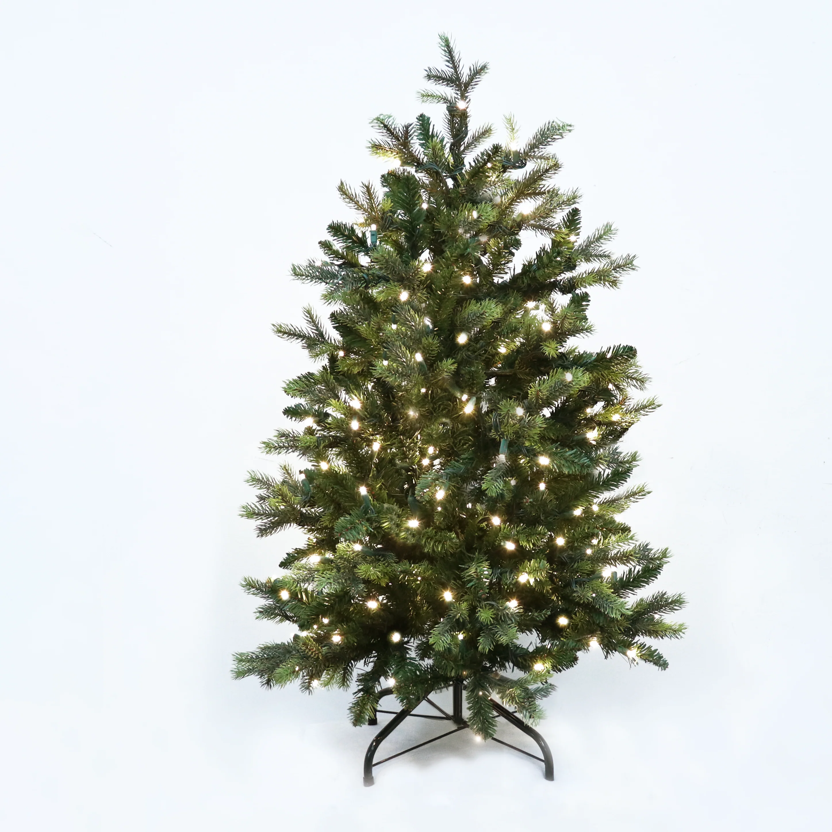 Hinged Artificial Christmas Tree, LED Lit, Warm White (3ft to 9ft) - Image 4