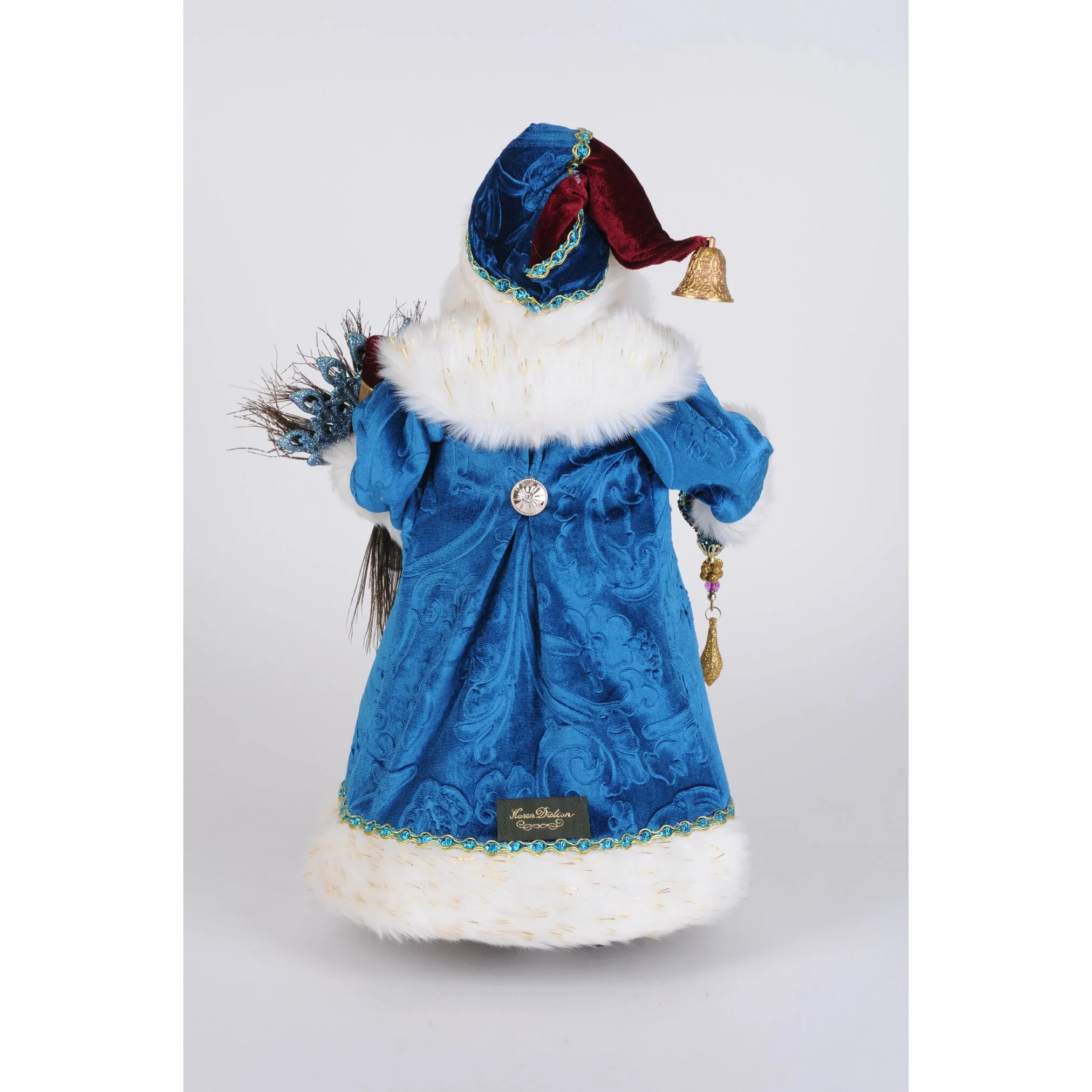 Peacock Santa Figurine, 19" - Image 2