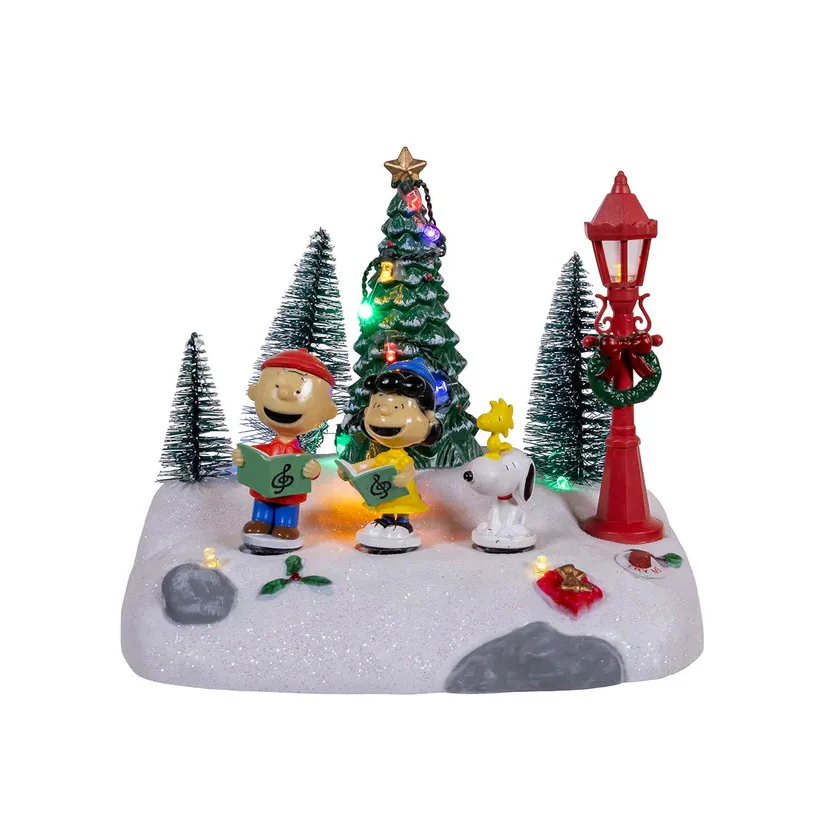 Peanuts© Lighted Animated Musical Caroling Choir Table Piece - Image 2