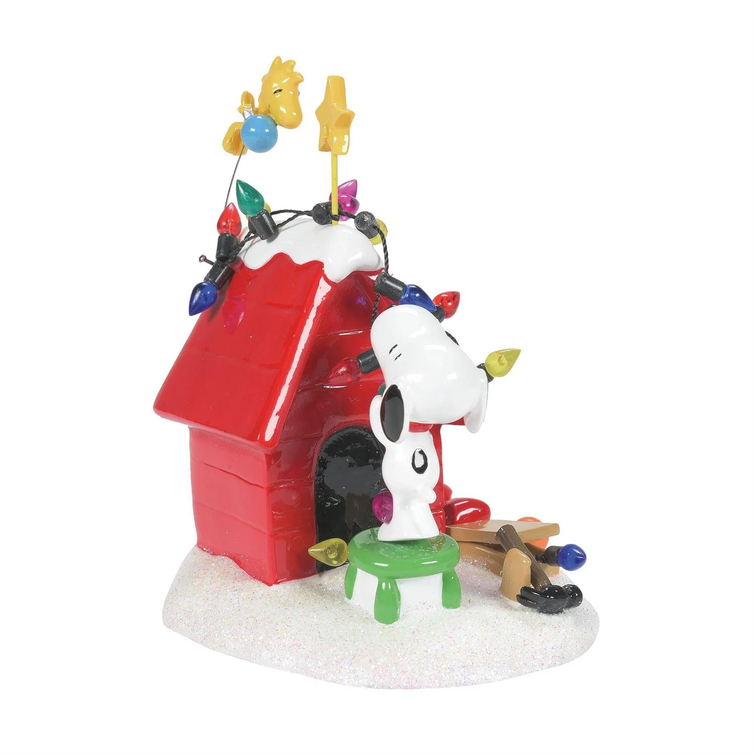 Peanuts Village - Getting Ready for Christmas Figurine - Image 2
