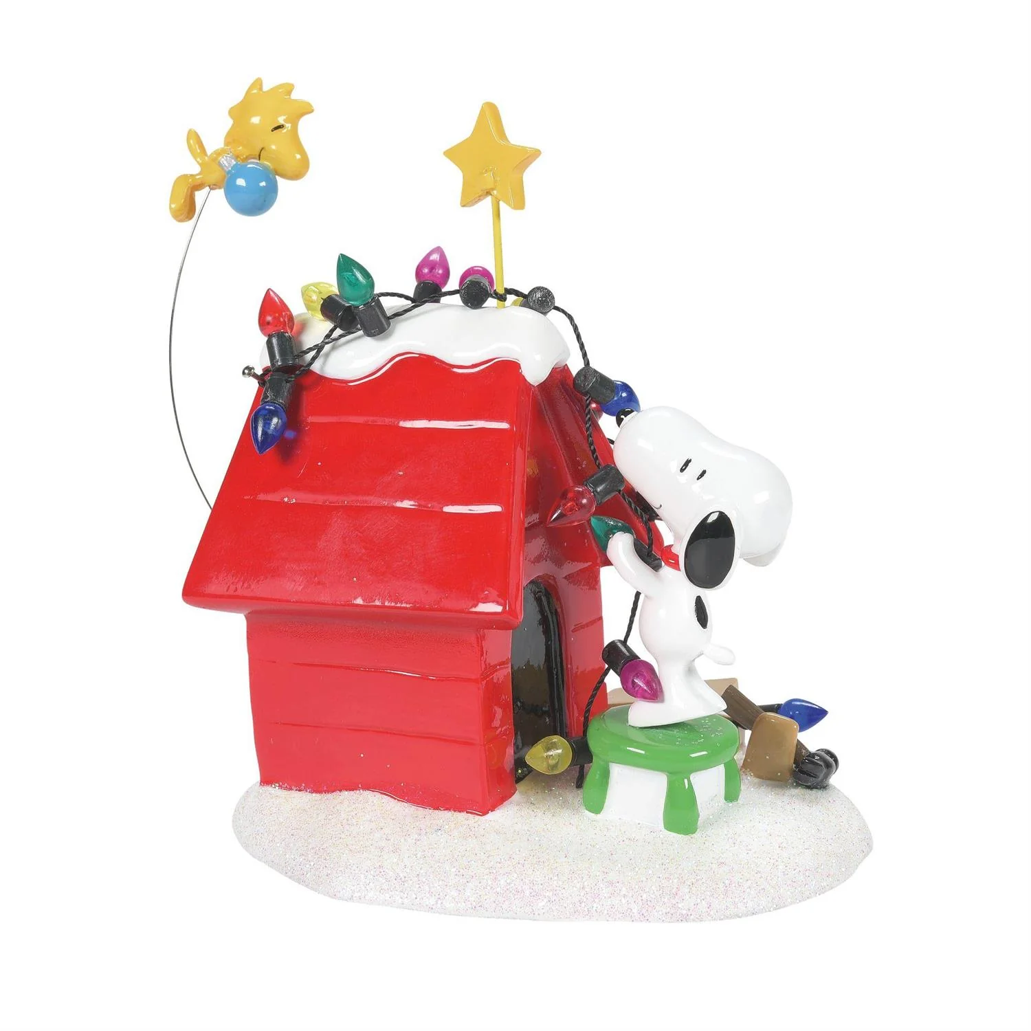 Peanuts Village - Getting Ready for Christmas Figurine - Image 3
