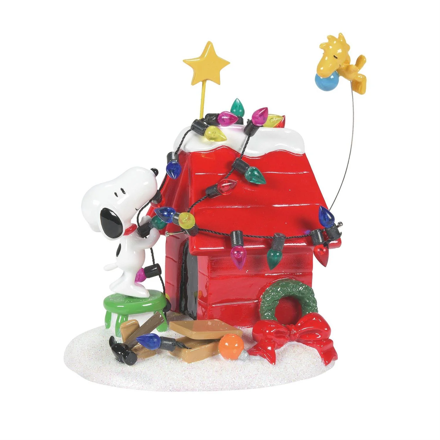 Peanuts Village - Getting Ready for Christmas Figurine - Image 4