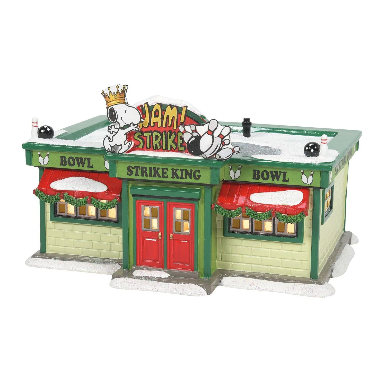 Peanuts Village - Strike King Bowling Alley Figurine