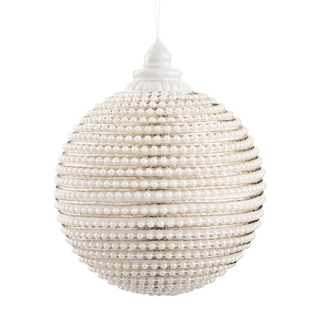 Pearl Ball Ornament, 6" (Gold Pearl)