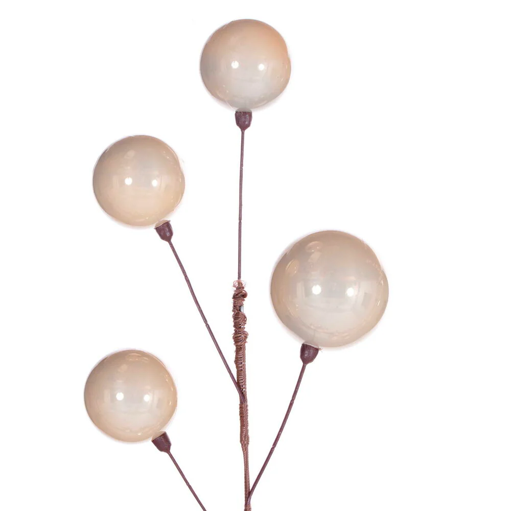 Pearl Branch Ball Wire Garland, 10' (Oat) - Image 2