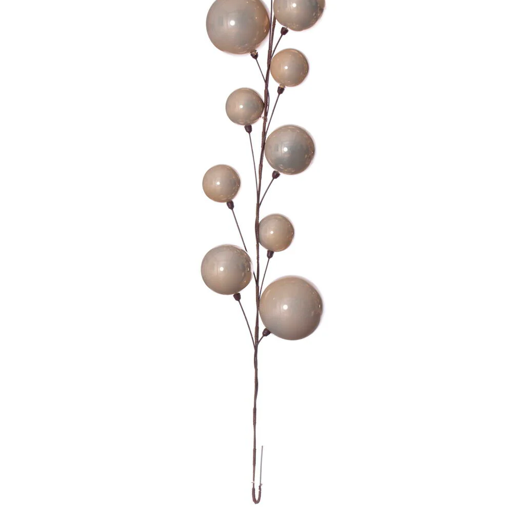 Pearl Branch Ball Wire Garland, 10' (Oat) - Image 3