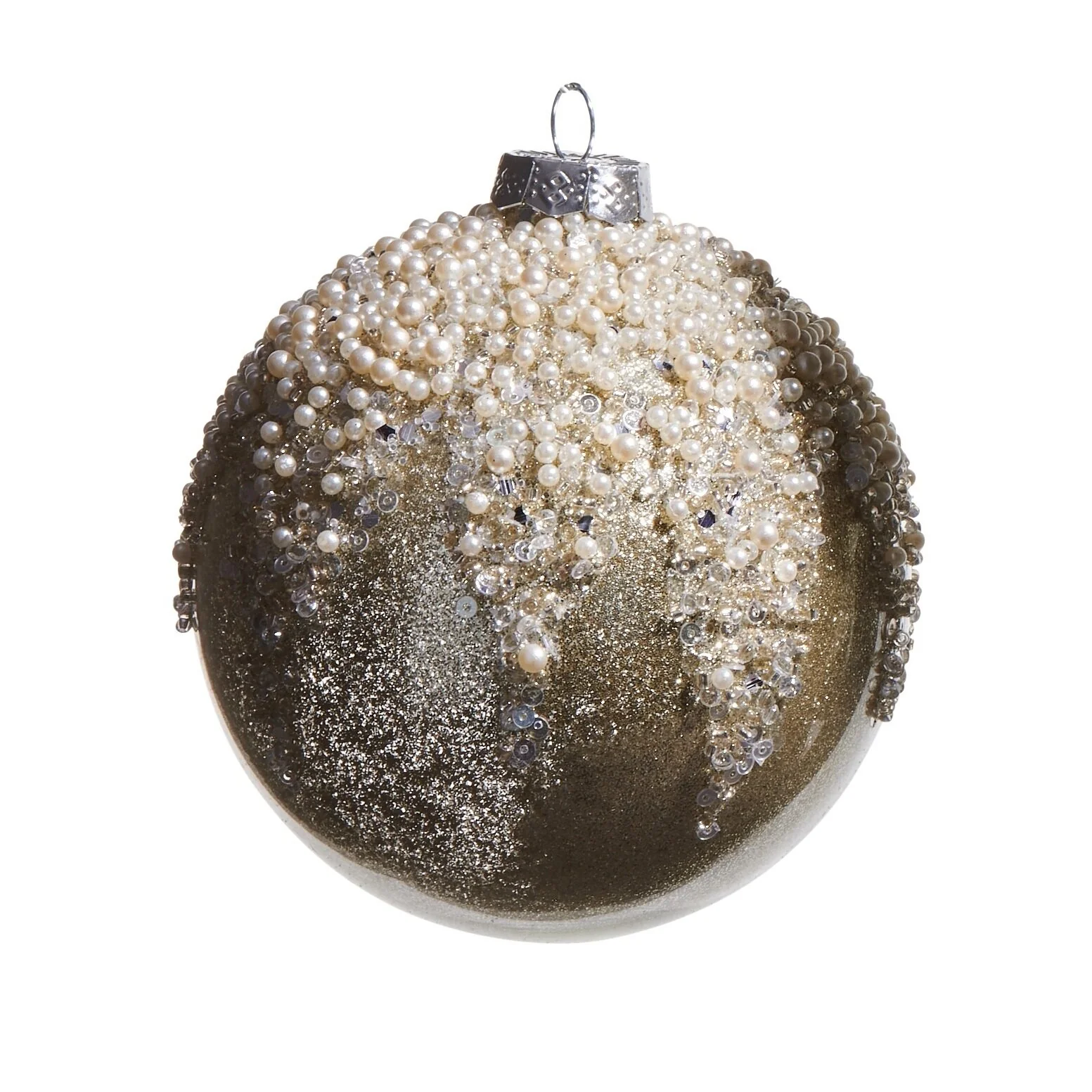 Pearl Frosted Taupe Ornament, 4" (3 Styles - Sold individually) - Image 2