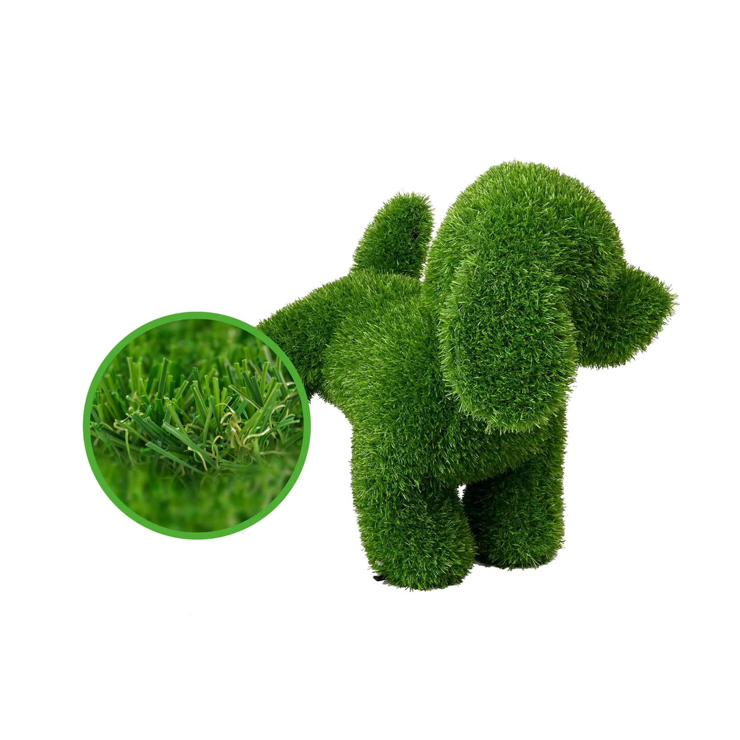 Artificial Turf Animal Topiary Green Peeing Dog, 14"/20" - Image 3