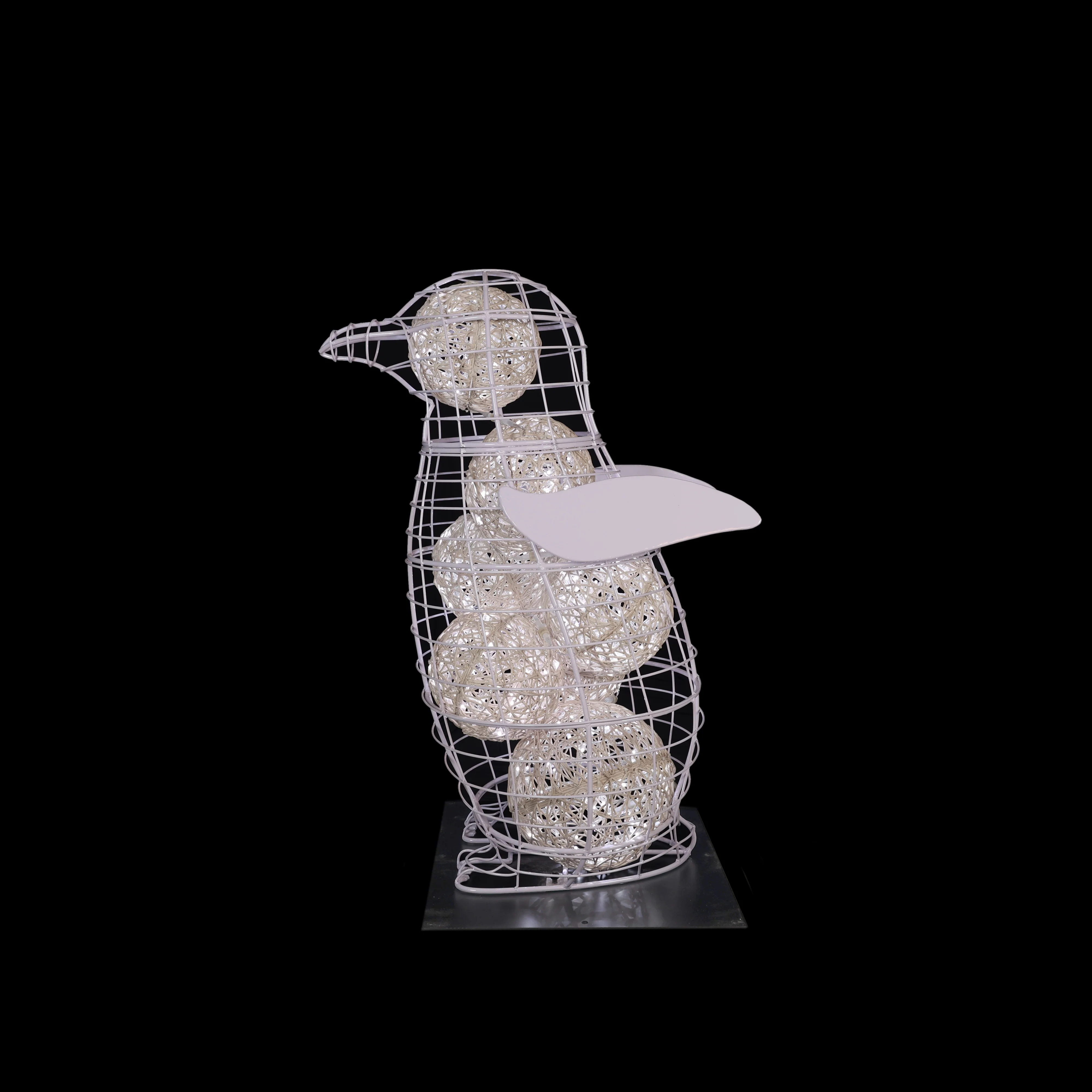 Large Penguin Baby w/Organic Ball, LED Lit, 4'9"