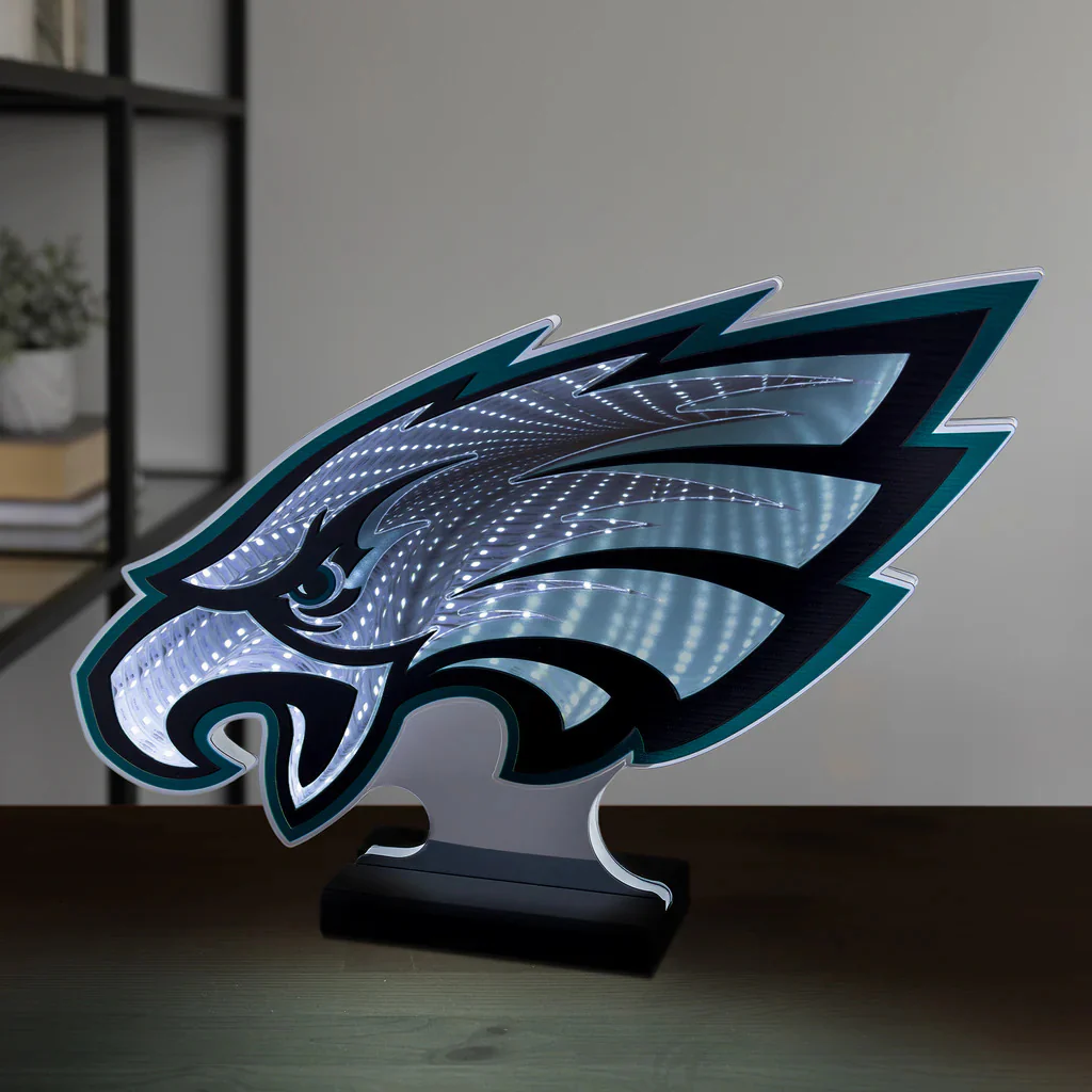 Philadelphia Eagles LED Infinity Logo Light, Acrylic, w/UL Plug, 10" - Image 5