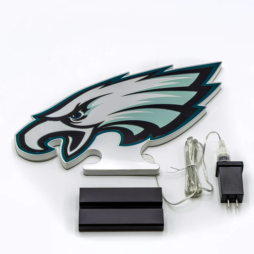 Philadelphia Eagles LED Infinity Logo Light, Acrylic, w/UL Plug, 10" - Image 6