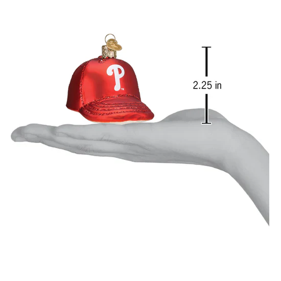 Phillies Baseball Cap Ornament, 3.5" - Image 3