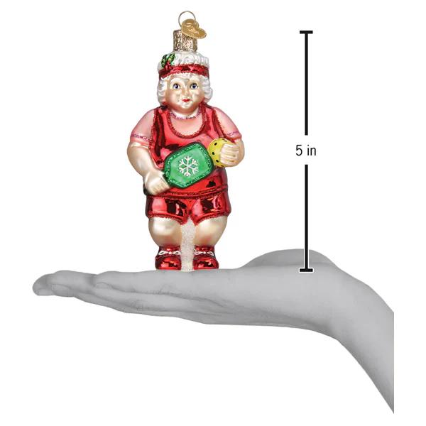 Pickleball Mrs. Claus Ornament - Image 5