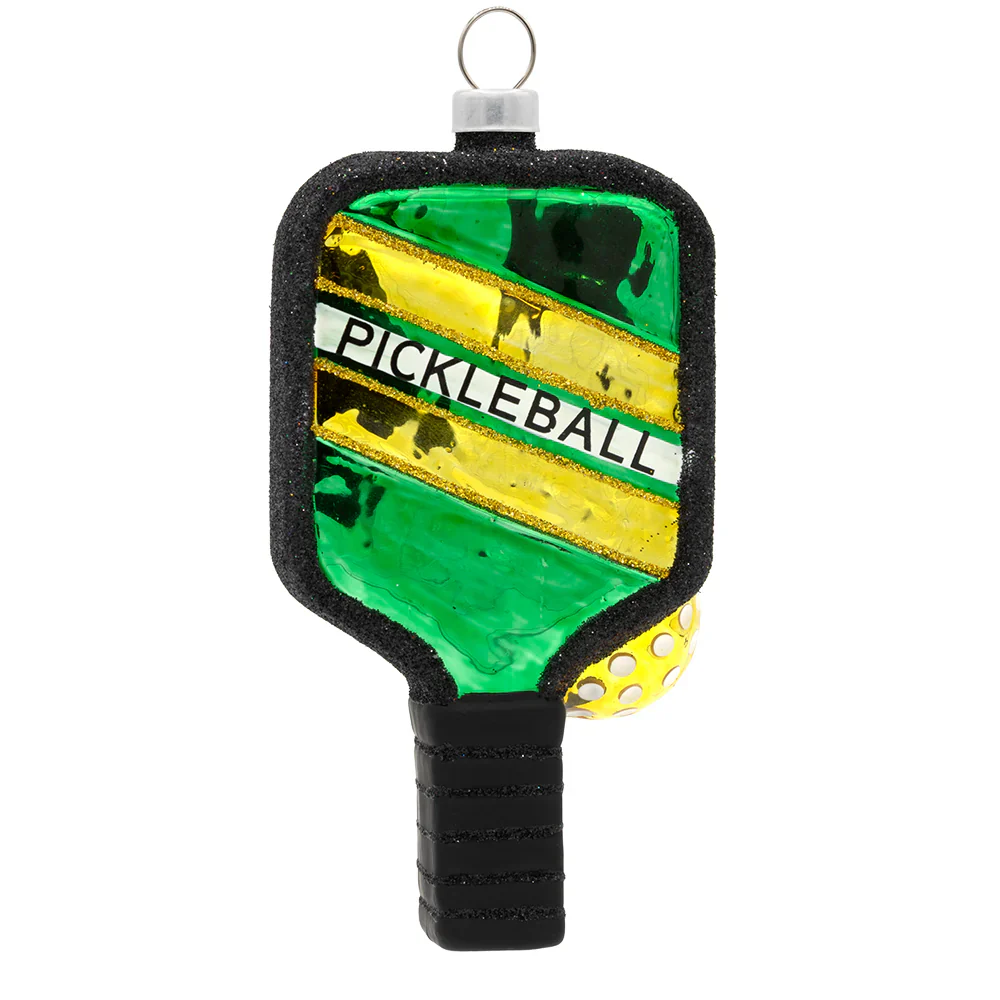 Pickleball Paddle Glass Ornament - Image 2