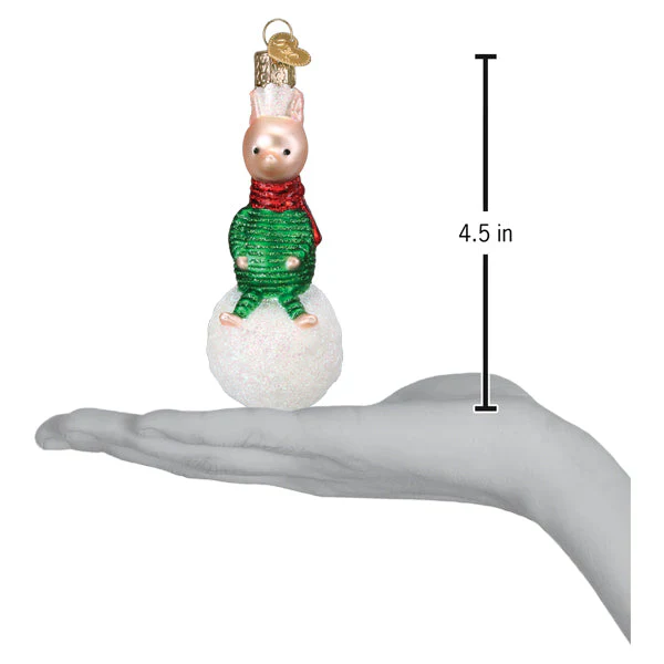 Piglet on Snowball Ornament - Image 5