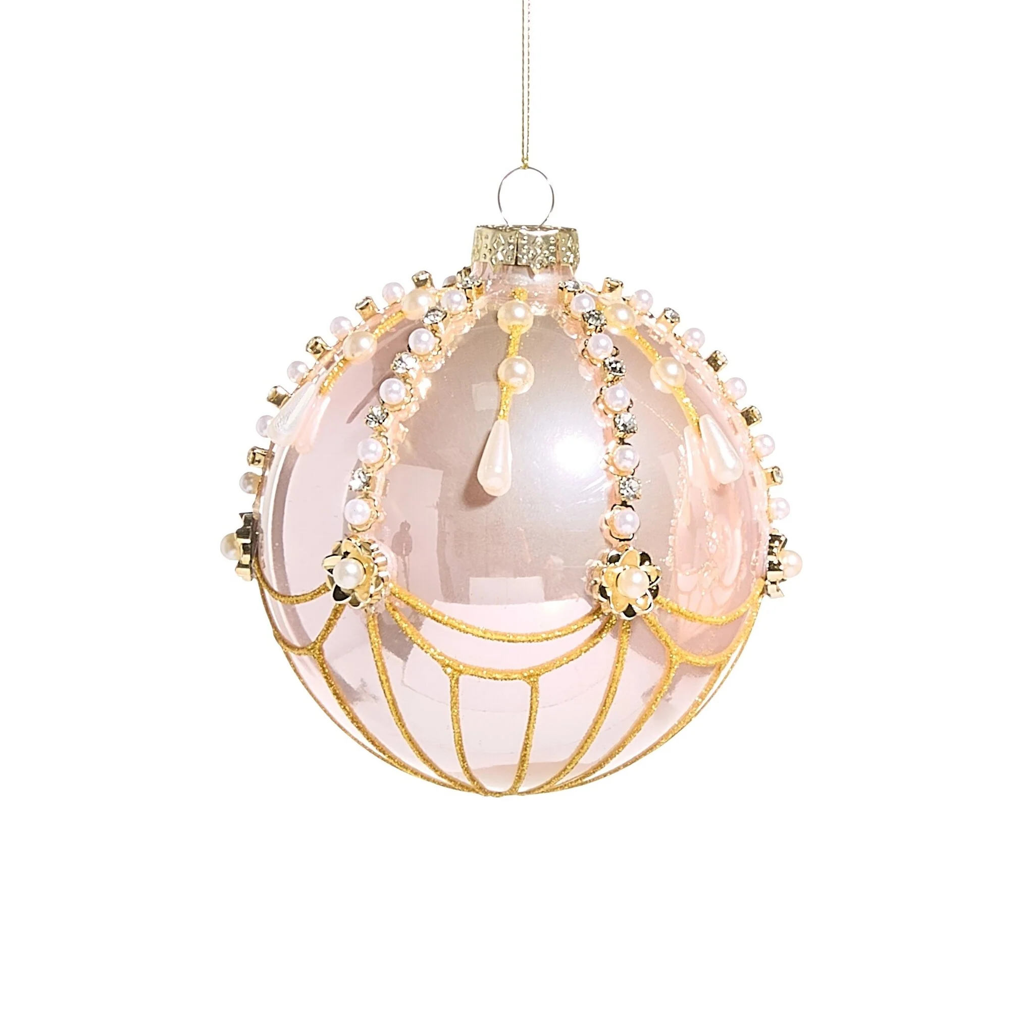 Pink And Pearl Fairground Ornament, 4.5" (2 styles - sold individually) - Image 3