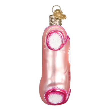 Pink Baby Girl Onesie Glass Ornament, 3.25" - Image 4