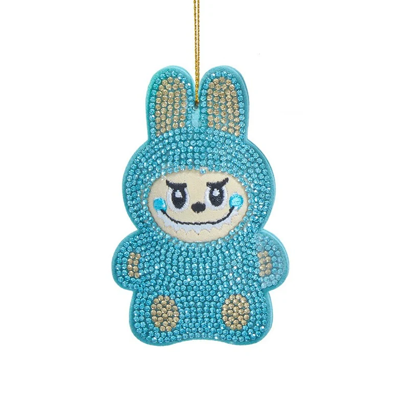 Pink, Purple, Blue & Green Bedazzled™ Monster Ornament, 4" (4 styles - sold individually) - Image 3