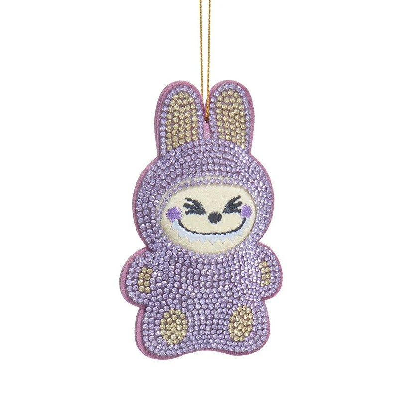 Pink, Purple, Blue & Green Bedazzled™ Monster Ornament, 4" (4 styles - sold individually) - Image 4