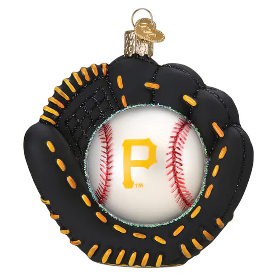 Pirates Baseball Mitt Ornament, 3.75" - Image 2