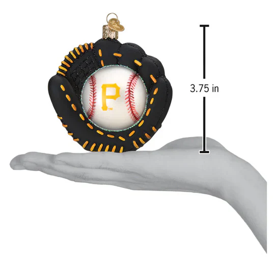 Pirates Baseball Mitt Ornament, 3.75" - Image 4
