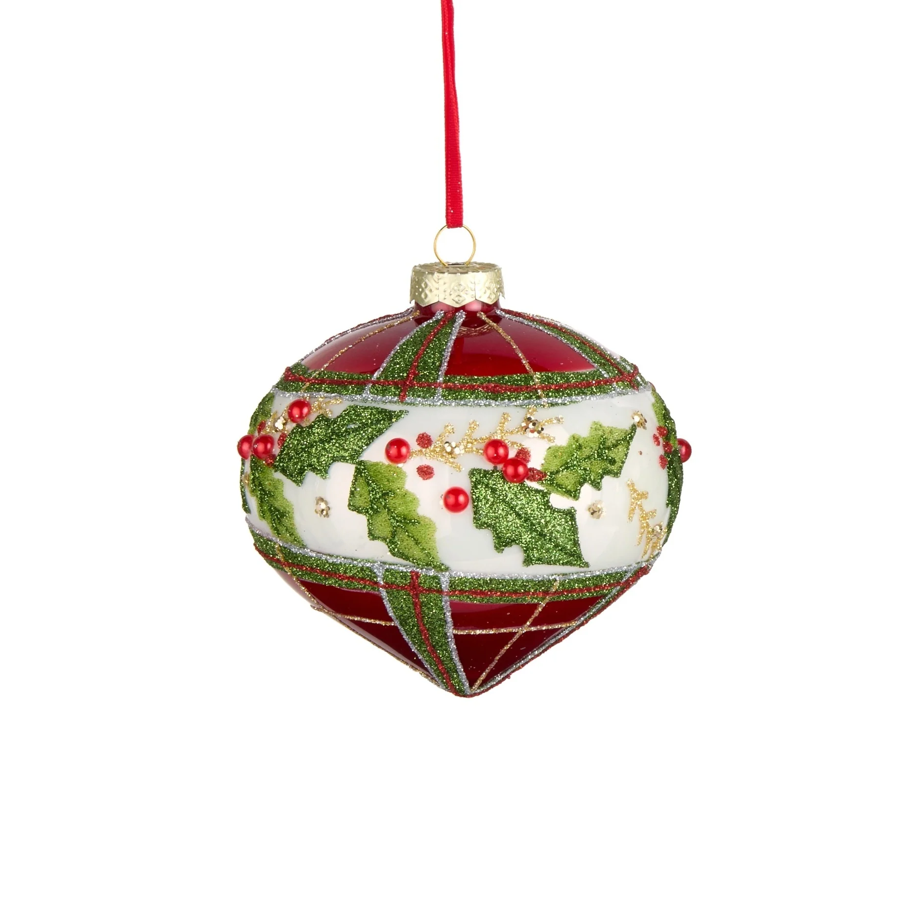 Plaid Holly Ornament, 4" (3 Styles - Sold individually) - Image 2