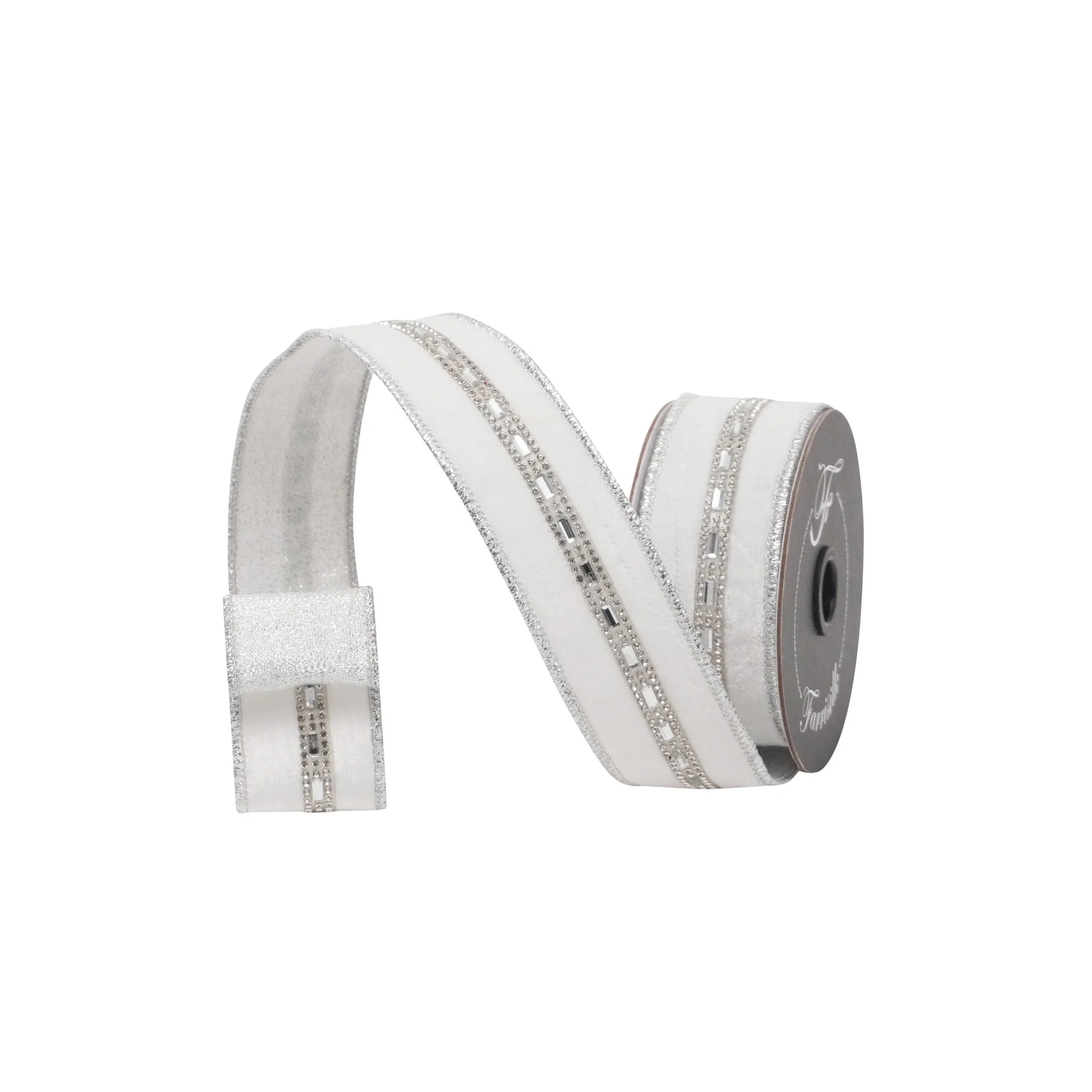 Plush Jewel Ribbon, 1.5" x 5yd (Ivory White)